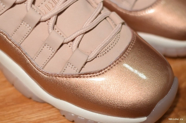 Rep TB Rose Air Jordan GS 11 Gold AH7860-105 Low 0716